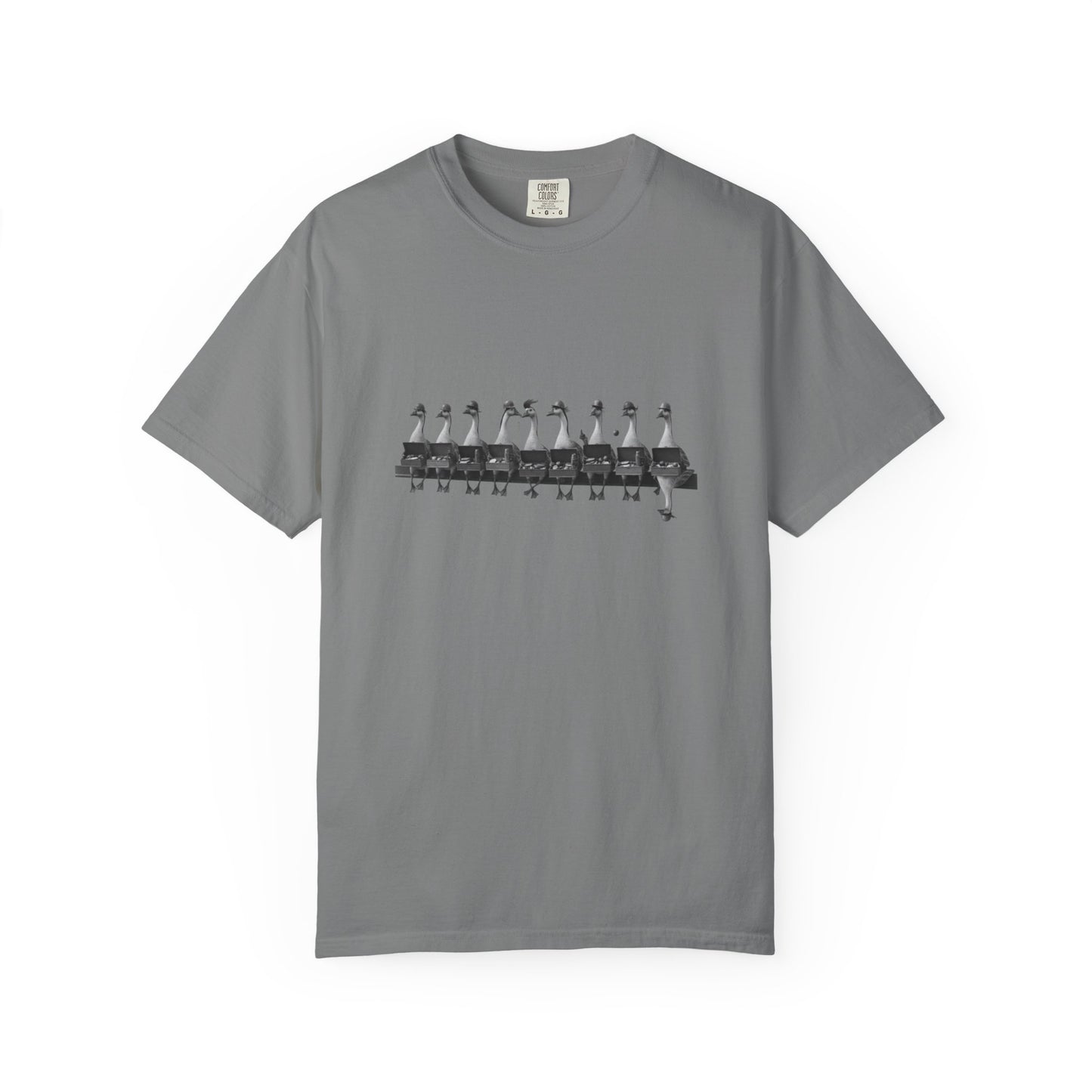 Lunch on a Skyscraper Geese Edition T-shirt | NYC Black and White Photo