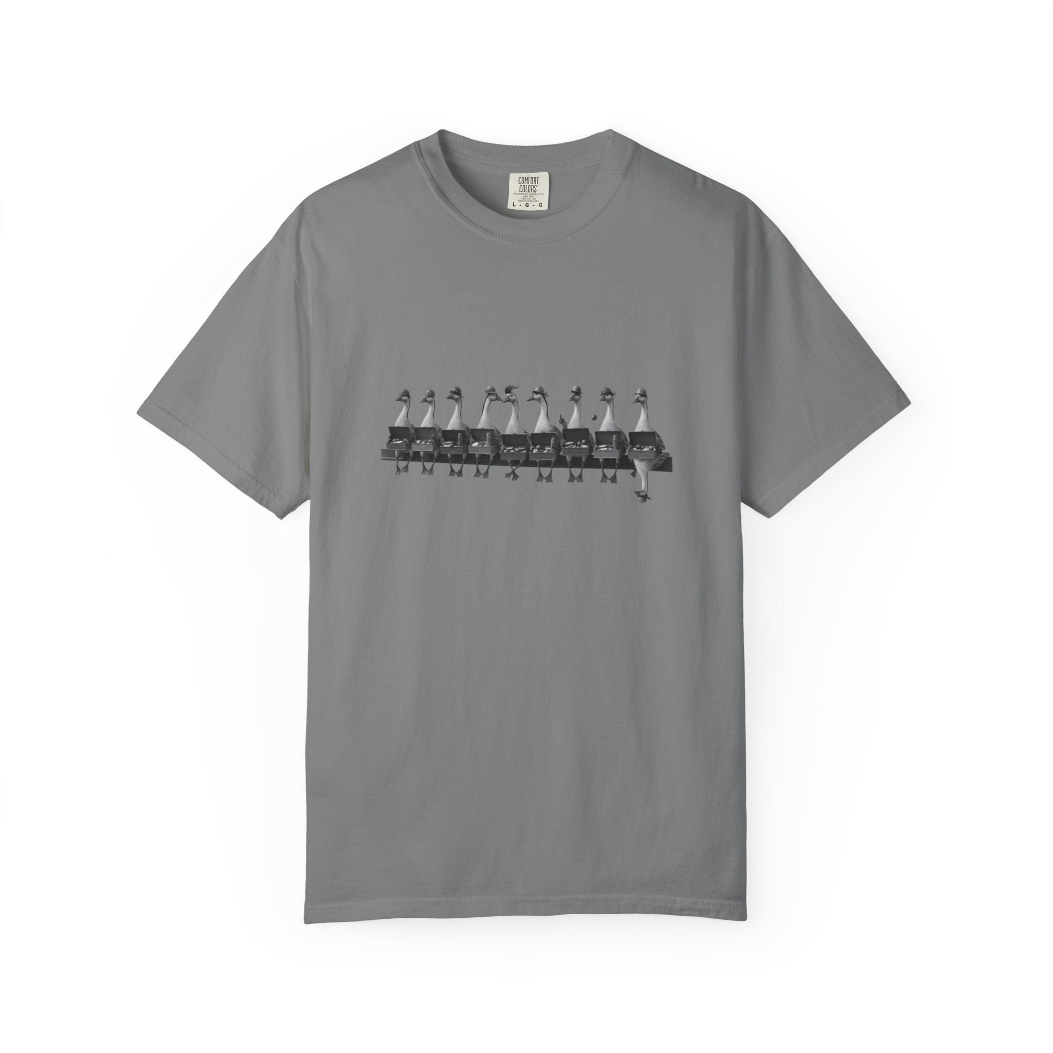 Lunch on a Skyscraper Geese Edition T-shirt | NYC Black and White Photo