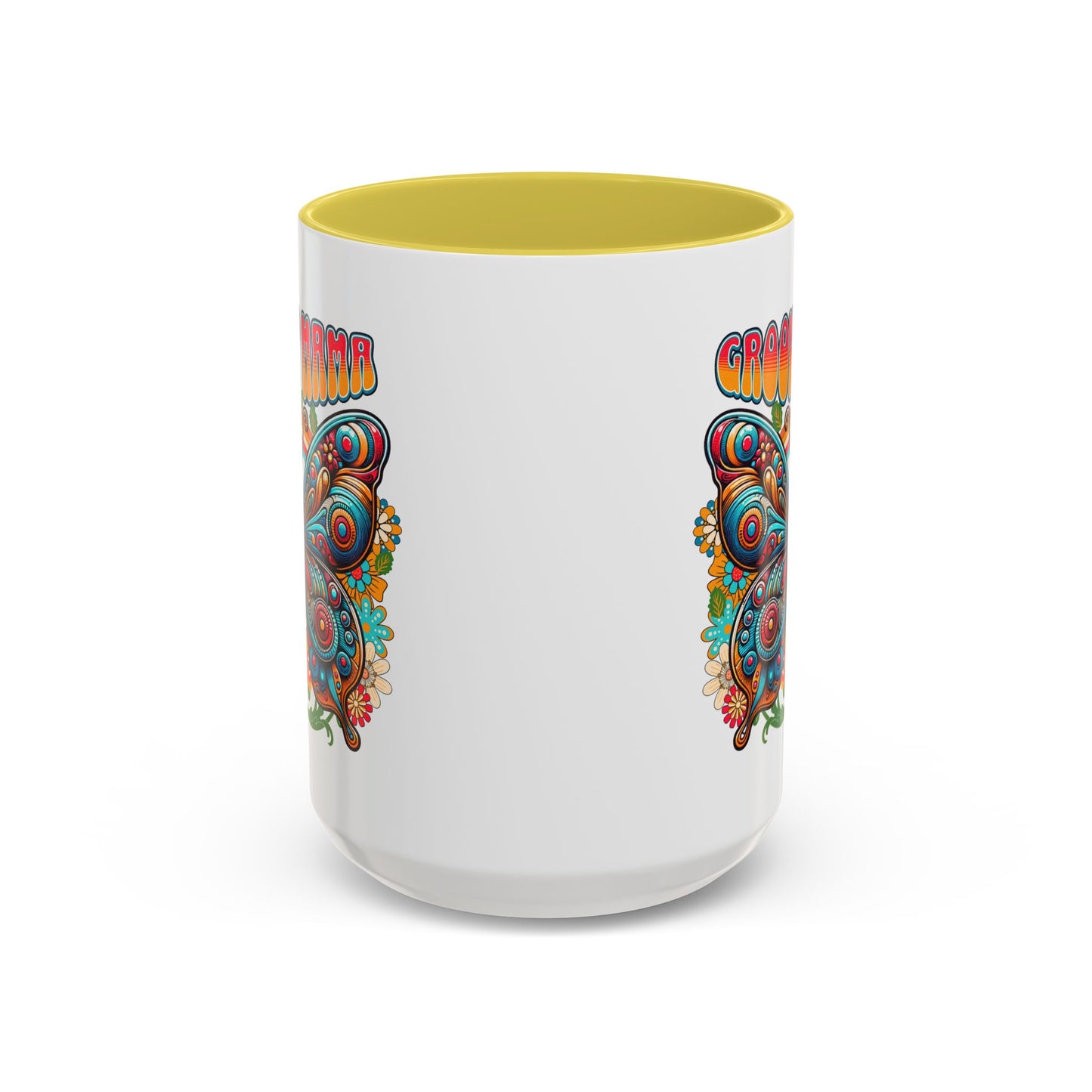 Groovy Mama Butterfly Mug | Retro Psychedelic Floral Design