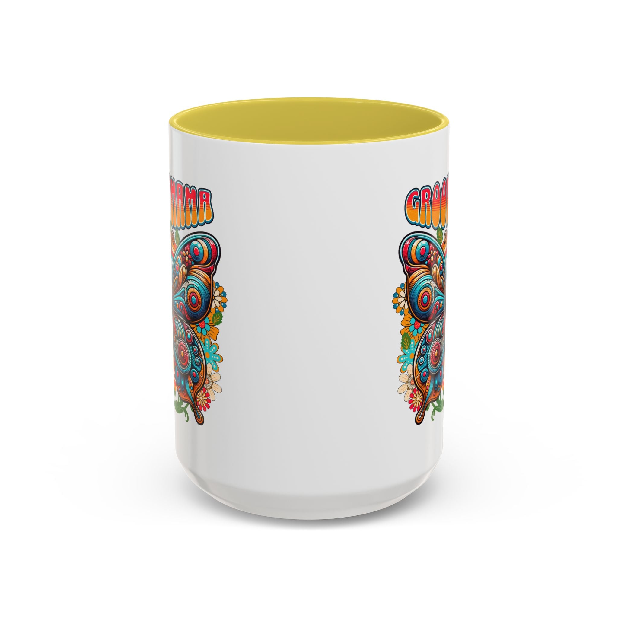 Groovy Mama Butterfly Mug | Retro Psychedelic Floral Design