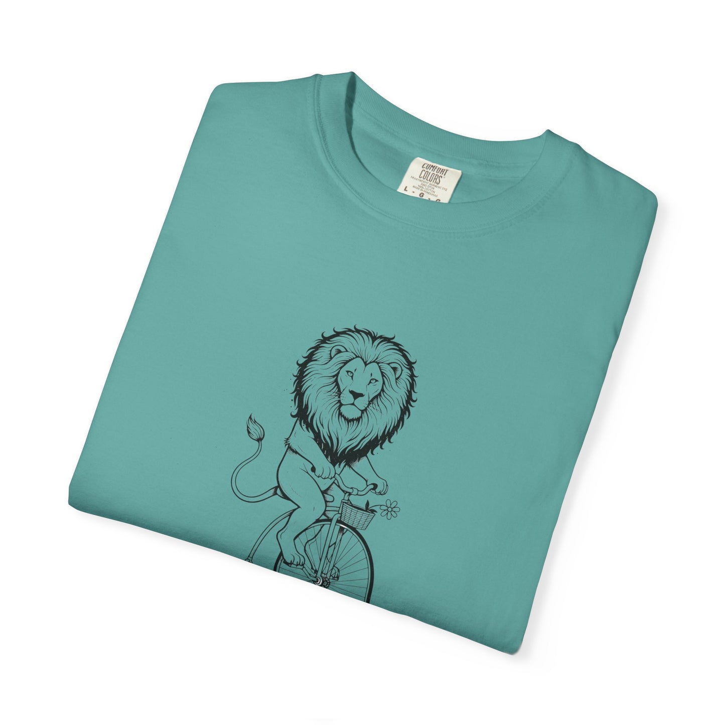 Lion Riding Vintage Penny-farthing Bike T-shirt