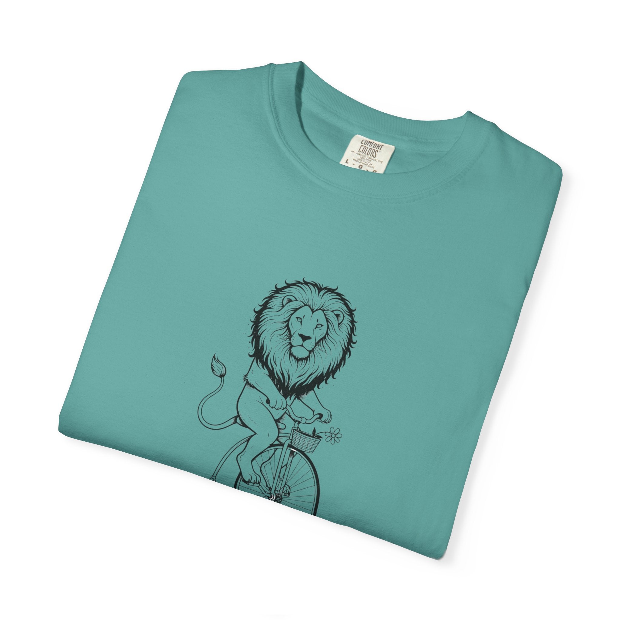 Lion Riding Vintage Penny-farthing Bike T-shirt