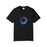 Blue Purple Butterfly Wreath T-shirt | Floral Circle Tee