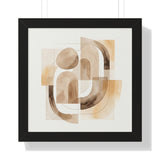Abstract Neutral Art Framed Horizontal Poster | Minimal Wall Decor