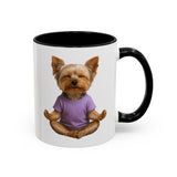 Meditating Yorkshire Terrier Mug | Accent Coffee Mug 11oz 15oz