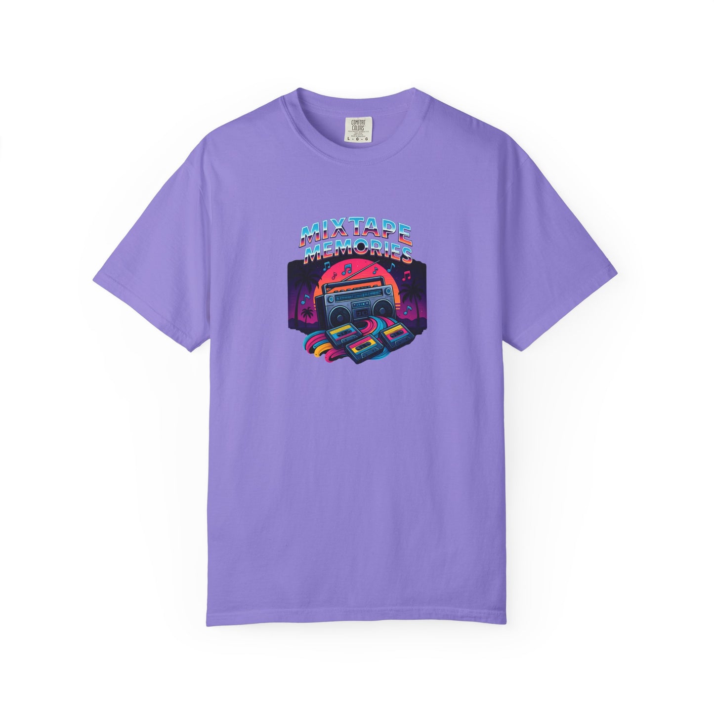 Mixtape Retro Cassette Graphic T-shirt | Vaporwave 80s Neon Music Tee