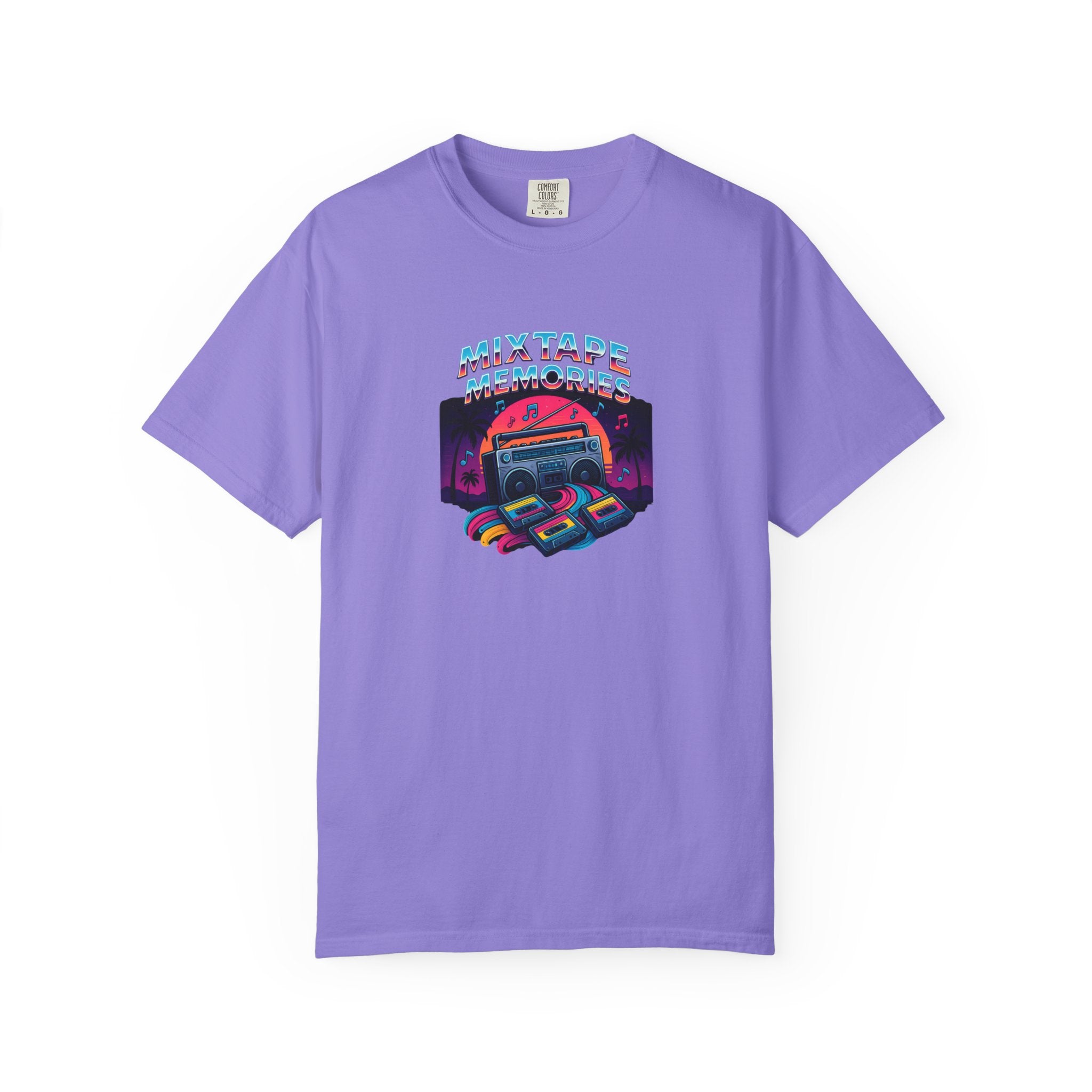 Mixtape Retro Cassette Graphic T-shirt | Vaporwave 80s Neon Music Tee