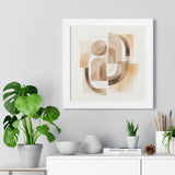 Abstract Neutral Art Framed Horizontal Poster | Minimal Wall Decor