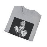 Capybara Blonde. Dress Pose T-Shirt | Retro Black & White Illustration
