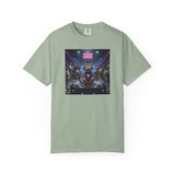 Feline Groove DJ Cat Illustration T-Shirt | Retro Neon Club Scene