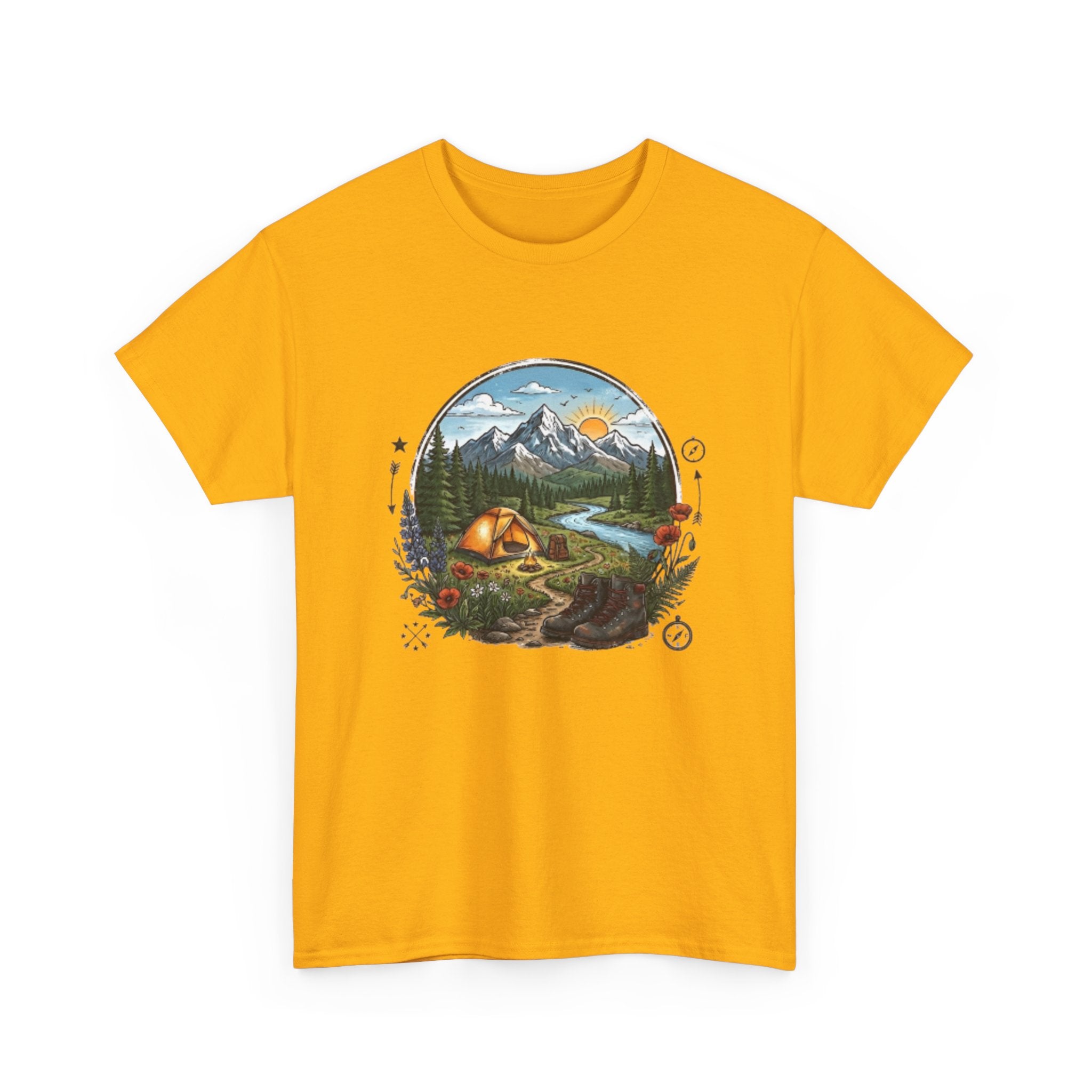 Mountain Camping Adventure T-Shirt | Outdoor Nature Hiking Tee | Wilderness Tent Graphic Shirt | Gift for Hiker Camper |