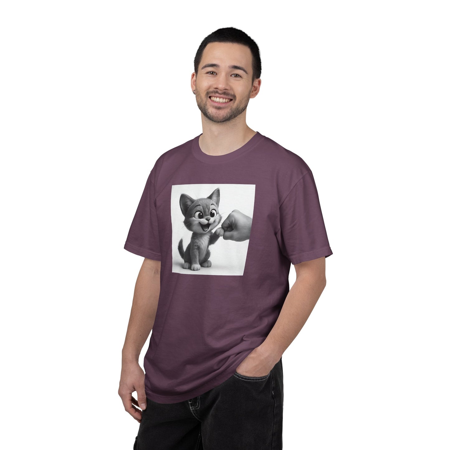 Kitten Fist Bump T-shirt | Cute Kitty Paw Bump Design