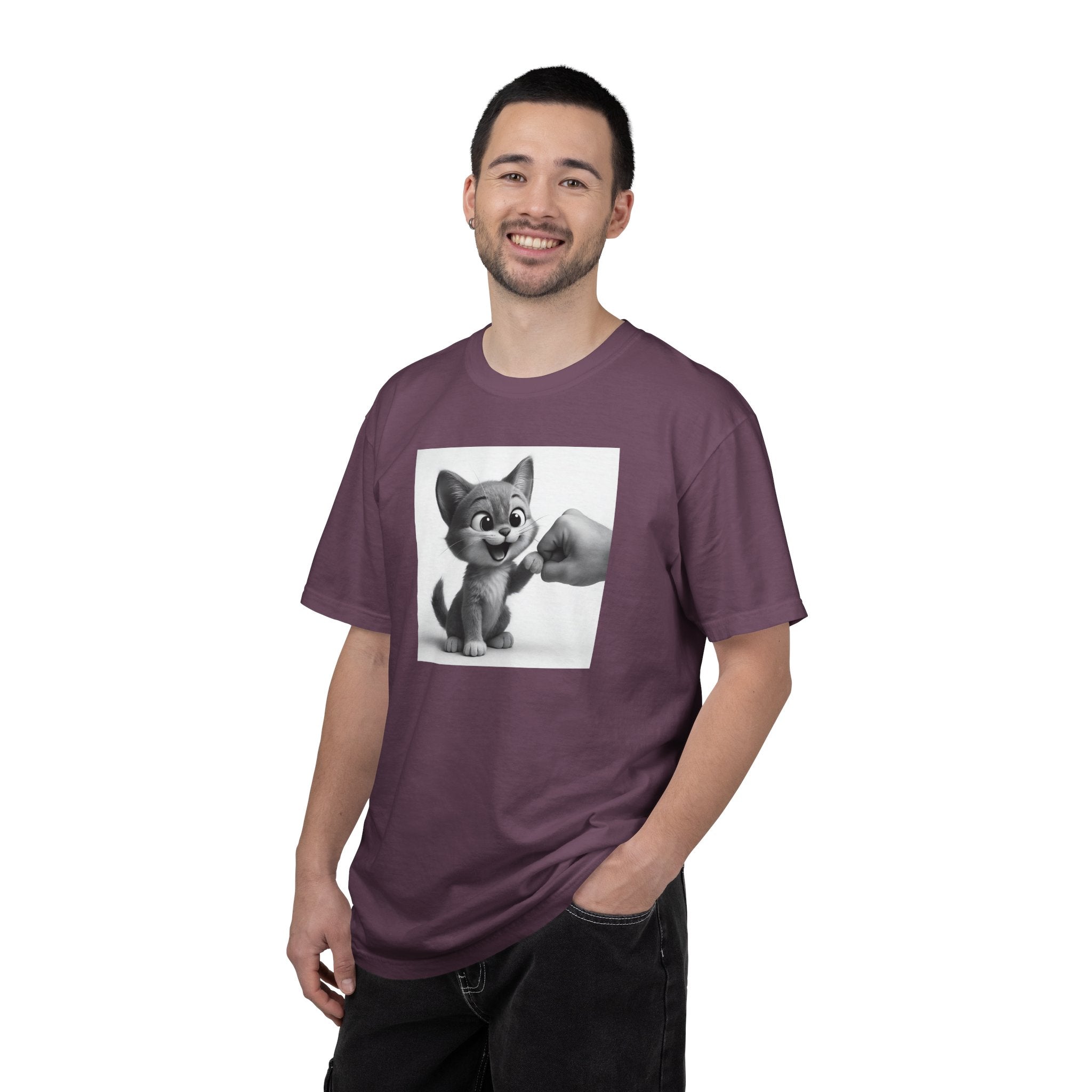 Kitten Fist Bump T-shirt | Cute Kitty Paw Bump Design