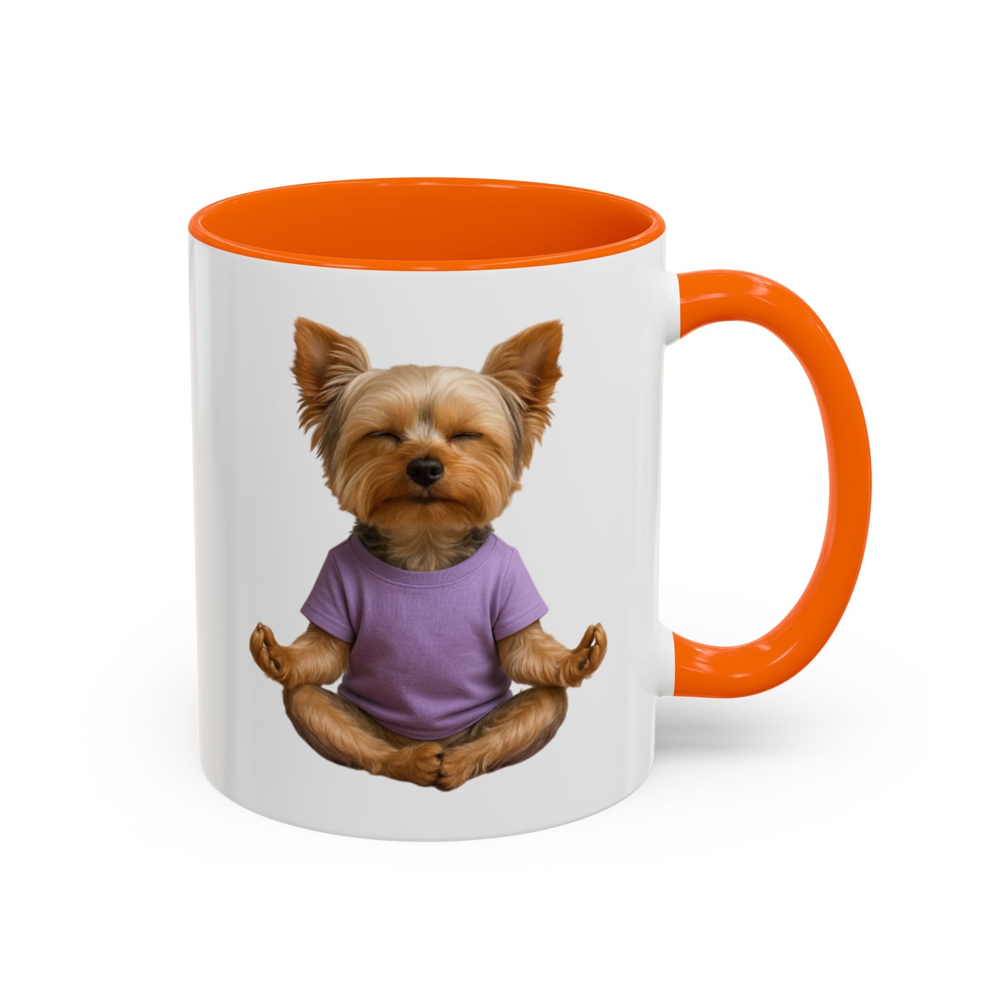 Meditating Yorkshire Terrier Mug | Accent Coffee Mug 11oz 15oz