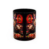 Cyberpunk Sushi Cat Mug | 11oz 15oz Ceramic Coffee Cup