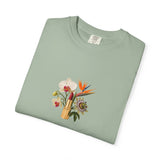 Tropical Floral Bouquet T-Shirt | Bird of Paradise, Orchid, Sunflower