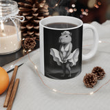 Capybara Dress Mug | Black and White Surreal Animal Art