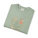 Be Kind Floral Wreath T-Shirt | Positive Quote, Boho Botanical Design
