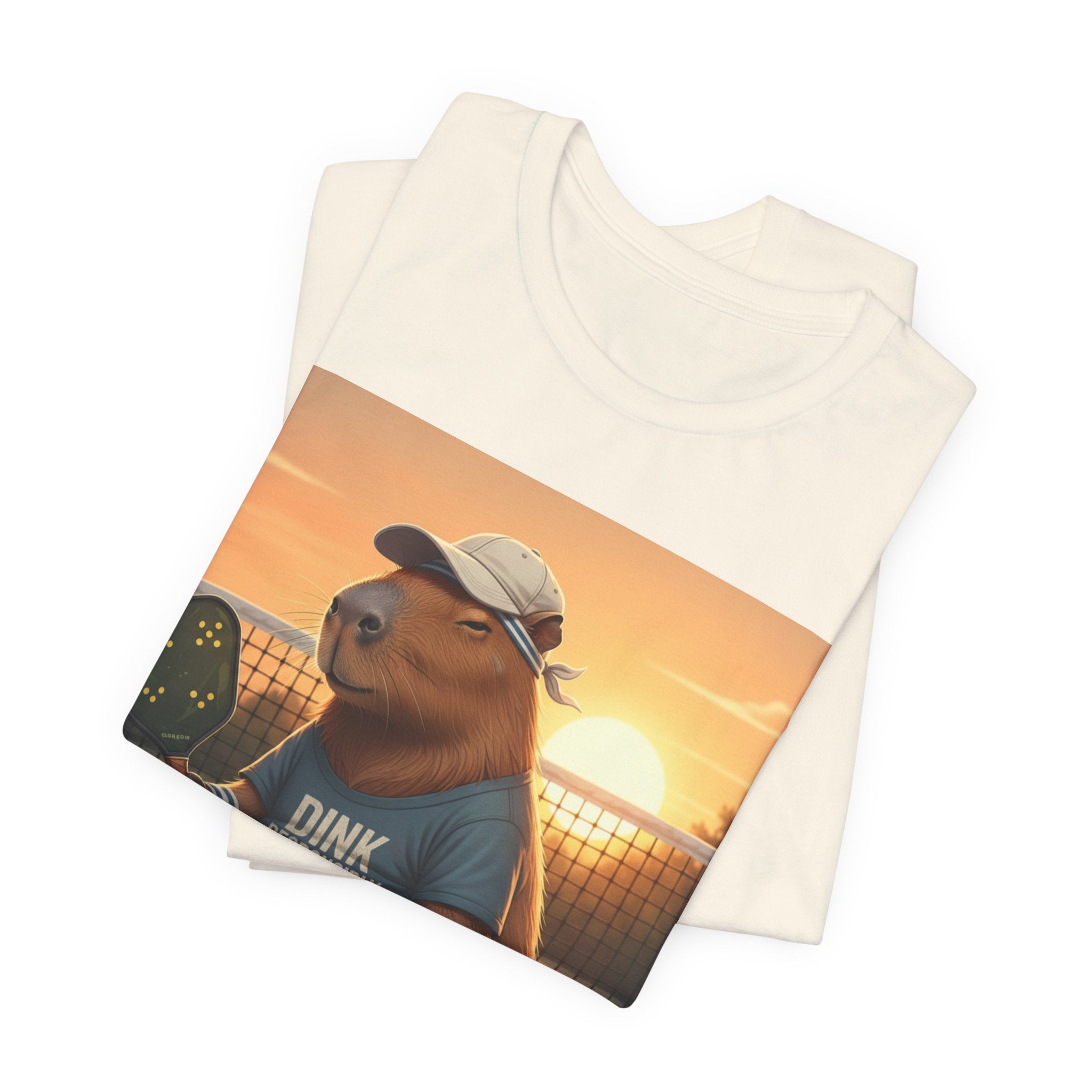 Dink Responsibly Pickleball Capybara Tee | Funny Animal Sports Art