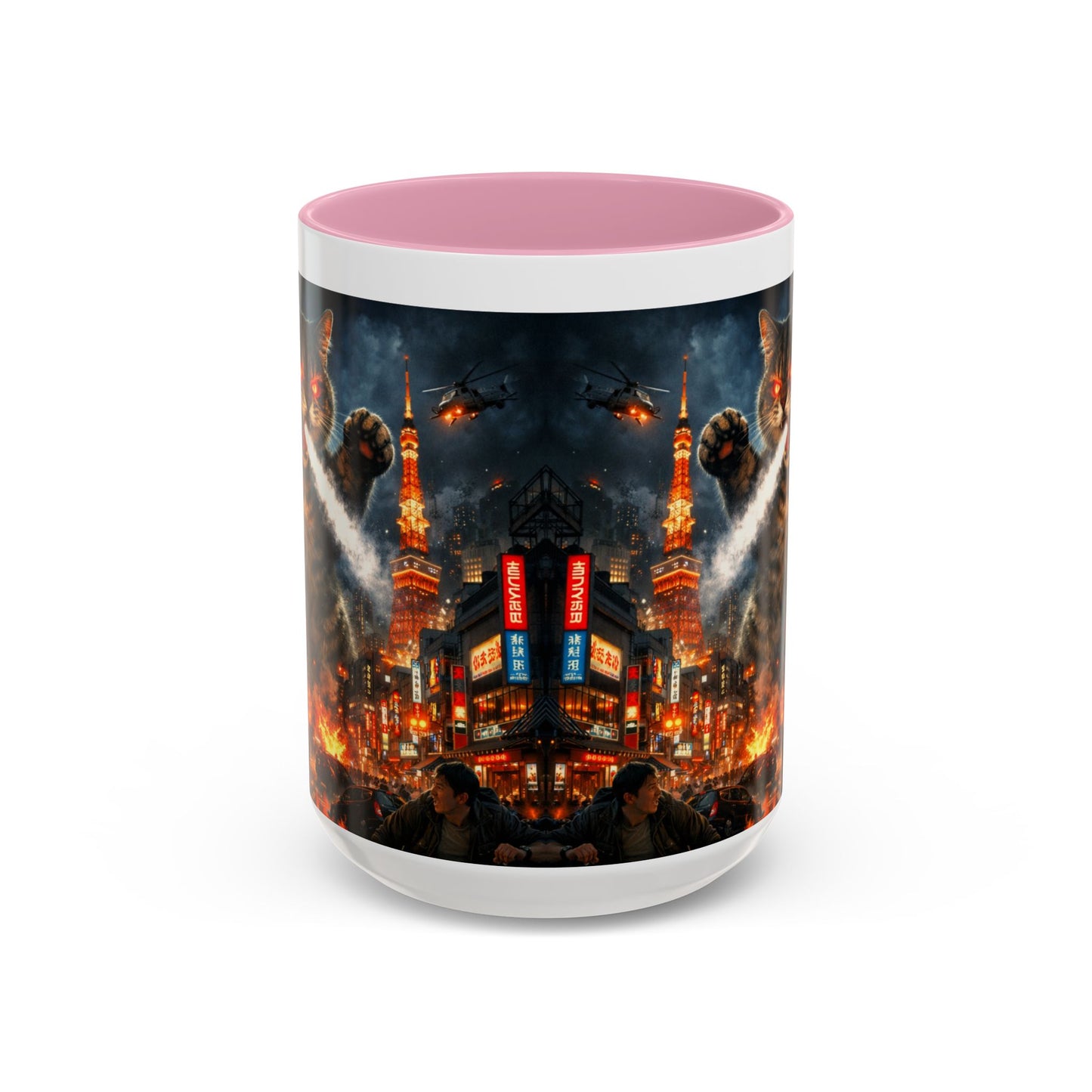 Catzilla Tokyo Cityscape Mug | Color Interior 11oz 15oz