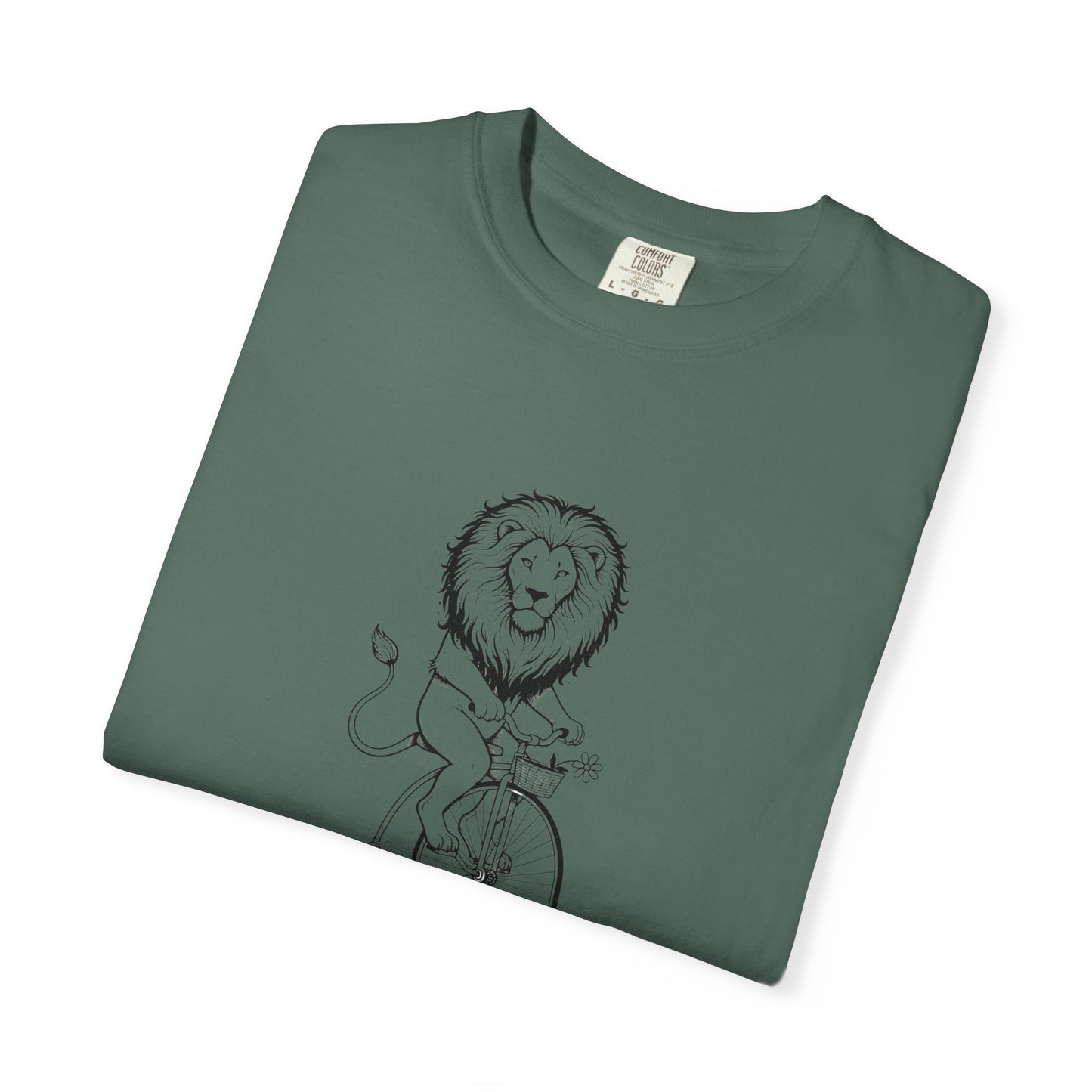 Lion Riding Vintage Penny-farthing Bike T-shirt