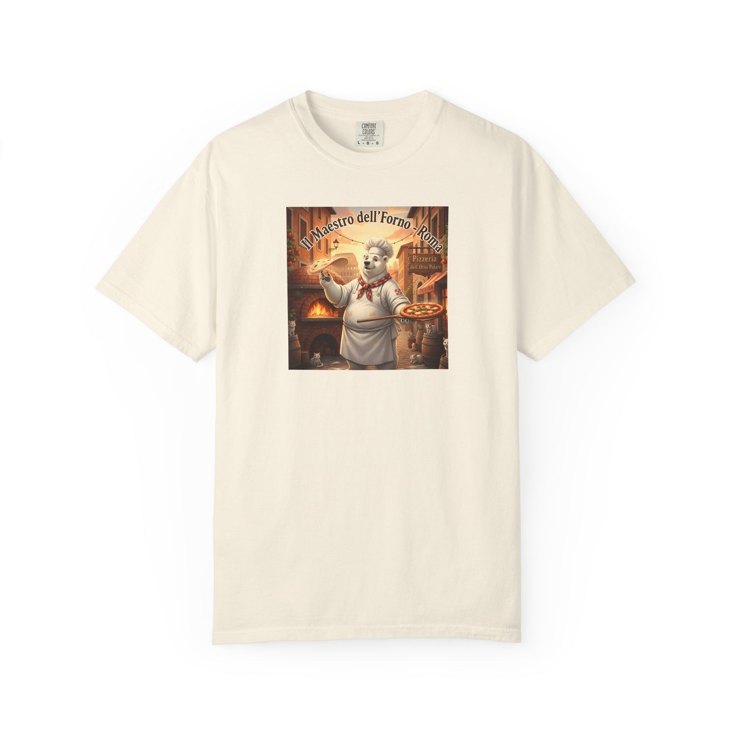Polar Bear Italian Bakery Chef Pizza Maestro T-shirt | Vintage Pizzeria Illustration