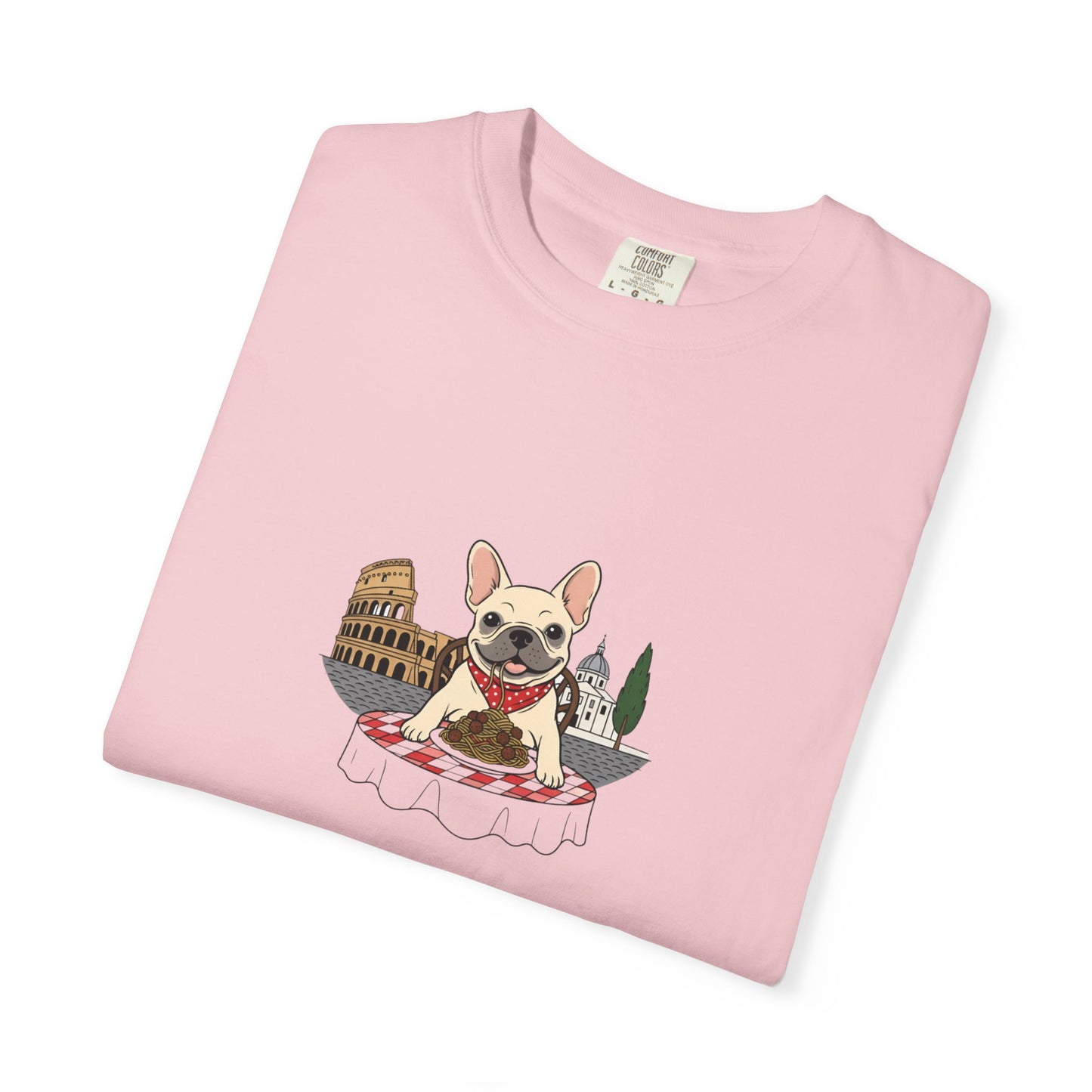 French Bulldog Chef T-shirt | Cute Dog Cooking Illustration, Bistro Theme