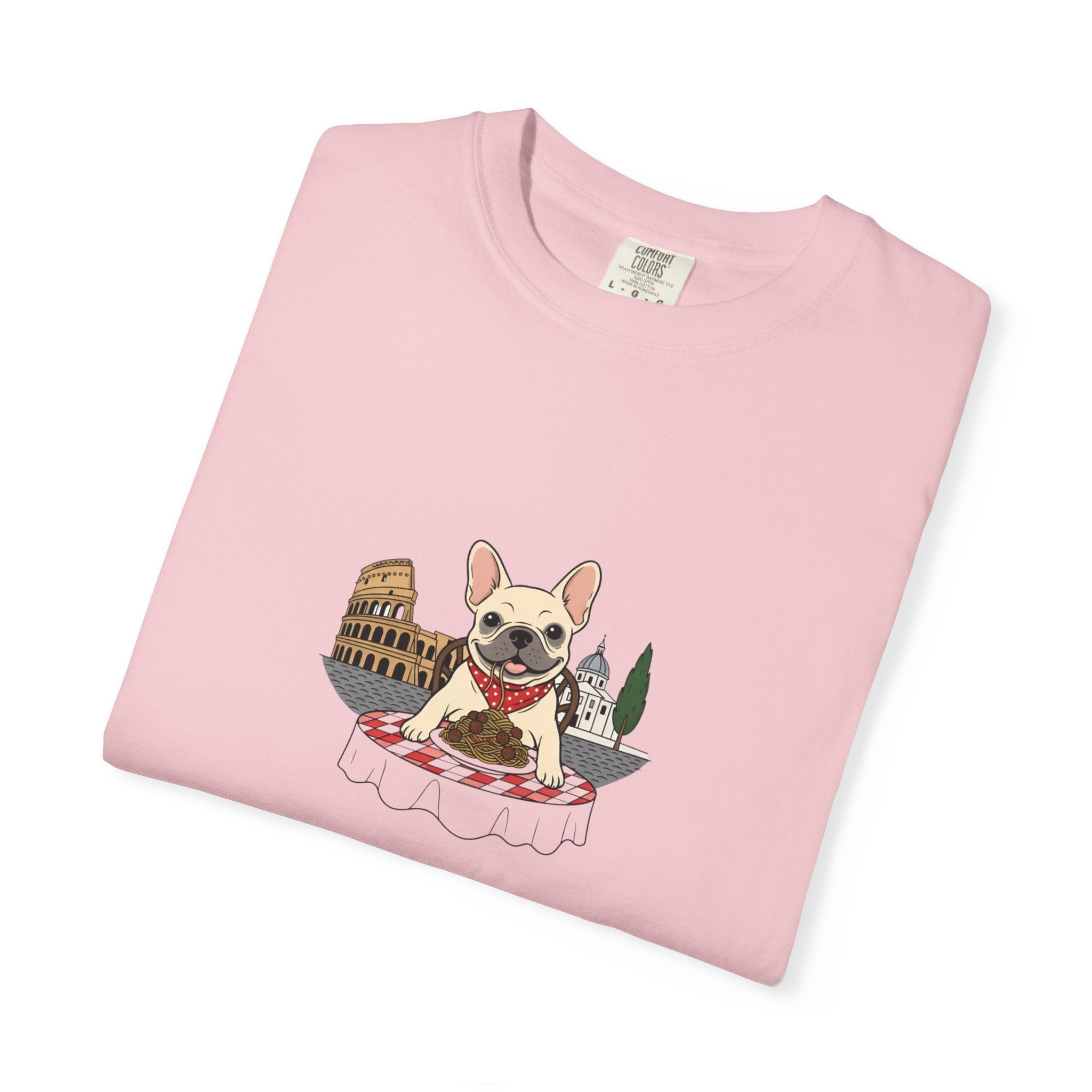 French Bulldog Chef T-shirt | Cute Dog Cooking Illustration, Bistro Theme