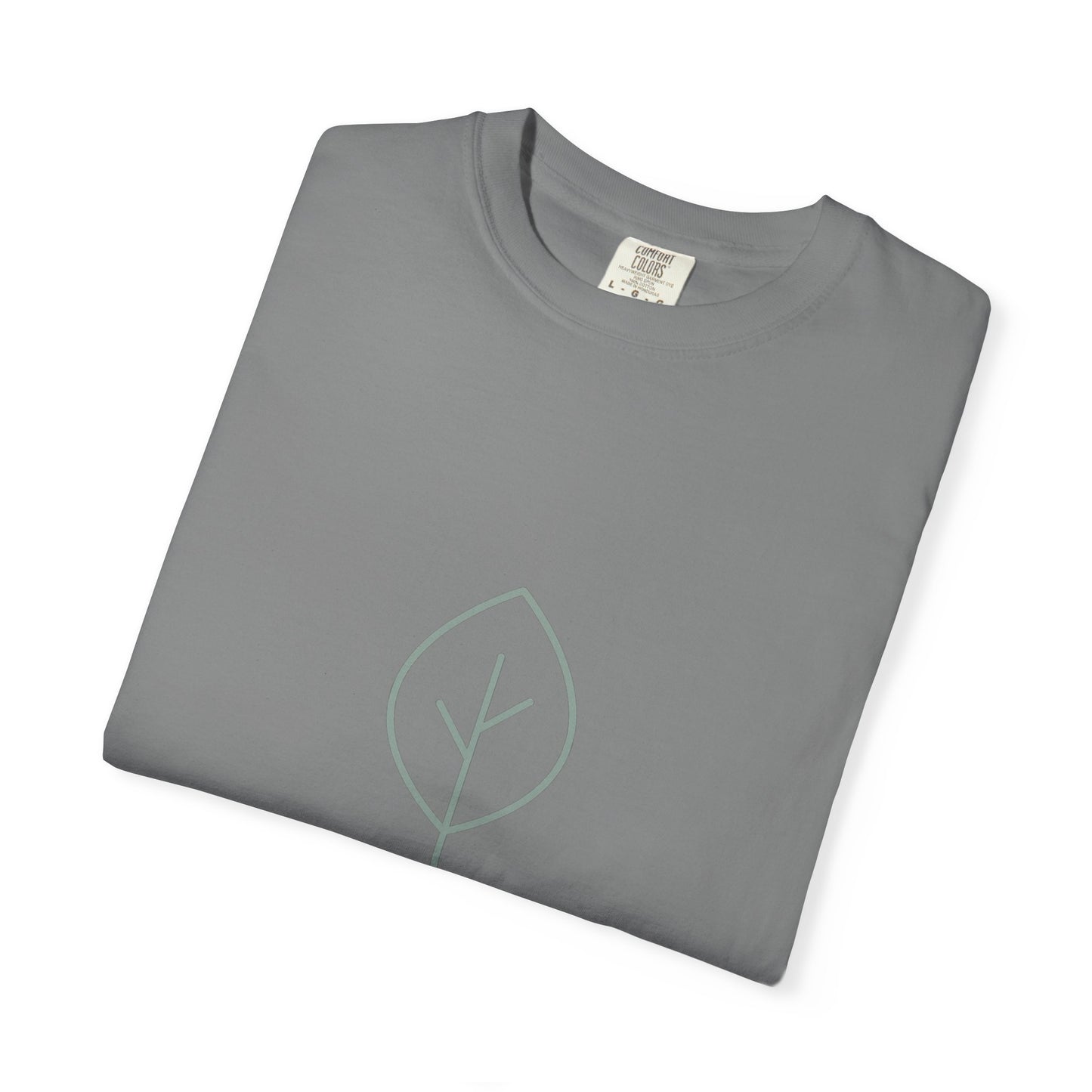 Minimal Green Leaf icon T-Shirt | Eco Nature Graphic Tee