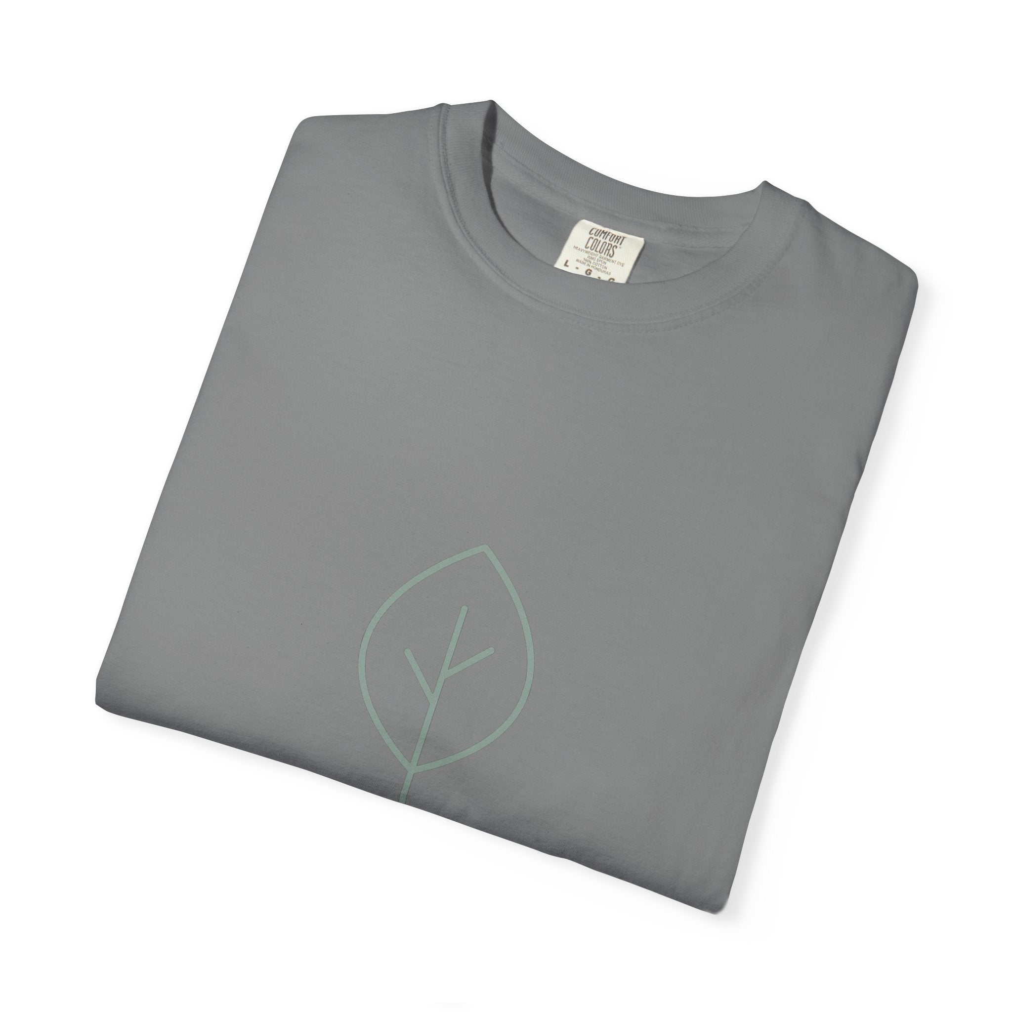 Minimal Green Leaf icon T-Shirt | Eco Nature Graphic Tee
