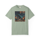Giant Neon Cat Rampage T-Shirt | Retro City Kaiju Artwork