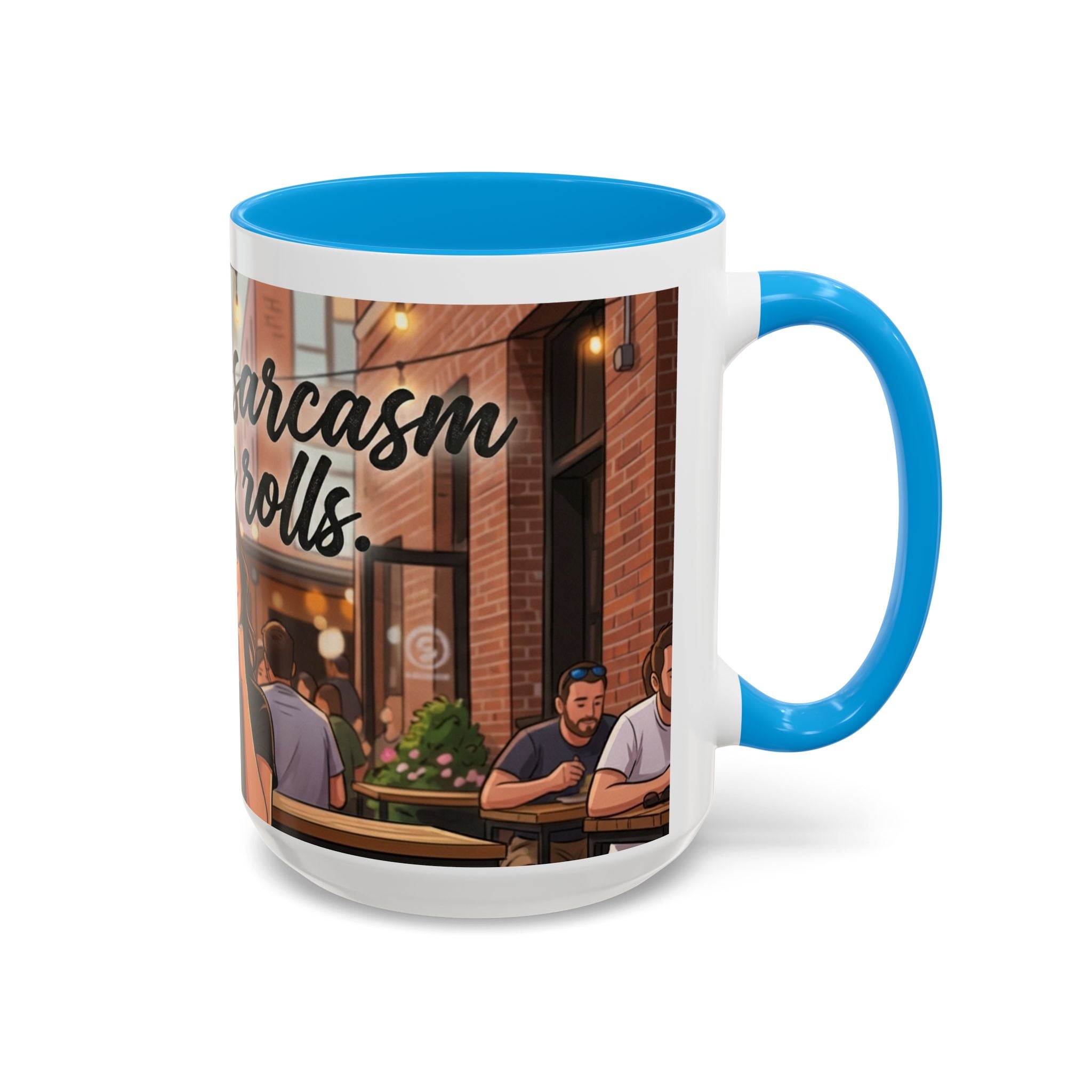 Sarcastic Girl Illustration Mug | 11oz or 15oz Colorful Ceramic