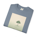 Solitary Tree Minimalist Artwork T-Shirt | Nature Square Print