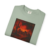 Red Desert Sunset T-shirt | Cactus Landscape, Moody Western Scene