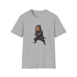 Stealthy Capybara Warrior T-Shirt | Zen Assassin Tactical Capy