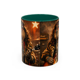 Rockstar Capybara with Guitar Mug | Color Accent Coffee Cup 11oz 15oz