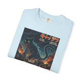 Giant Neon Cat Rampage T-Shirt | Retro City Kaiju Artwork