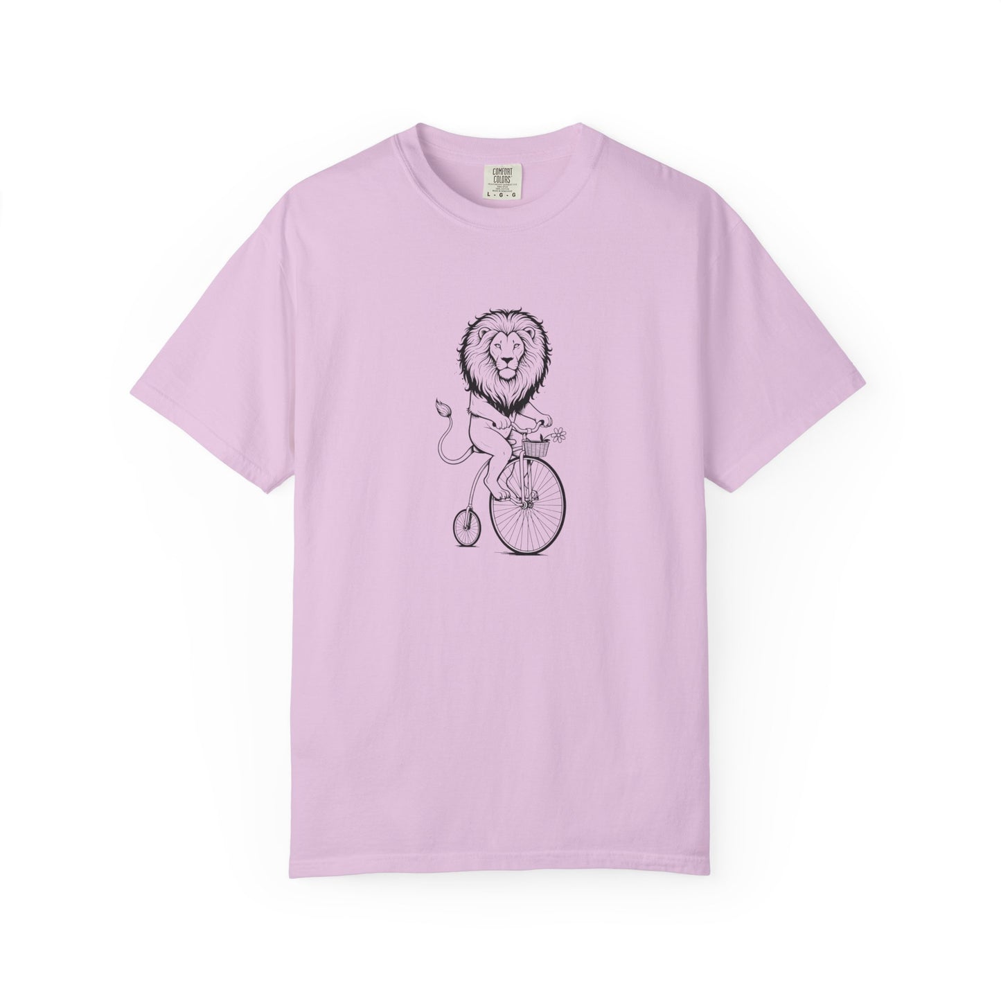 Lion Riding Vintage Penny-farthing Bike T-shirt