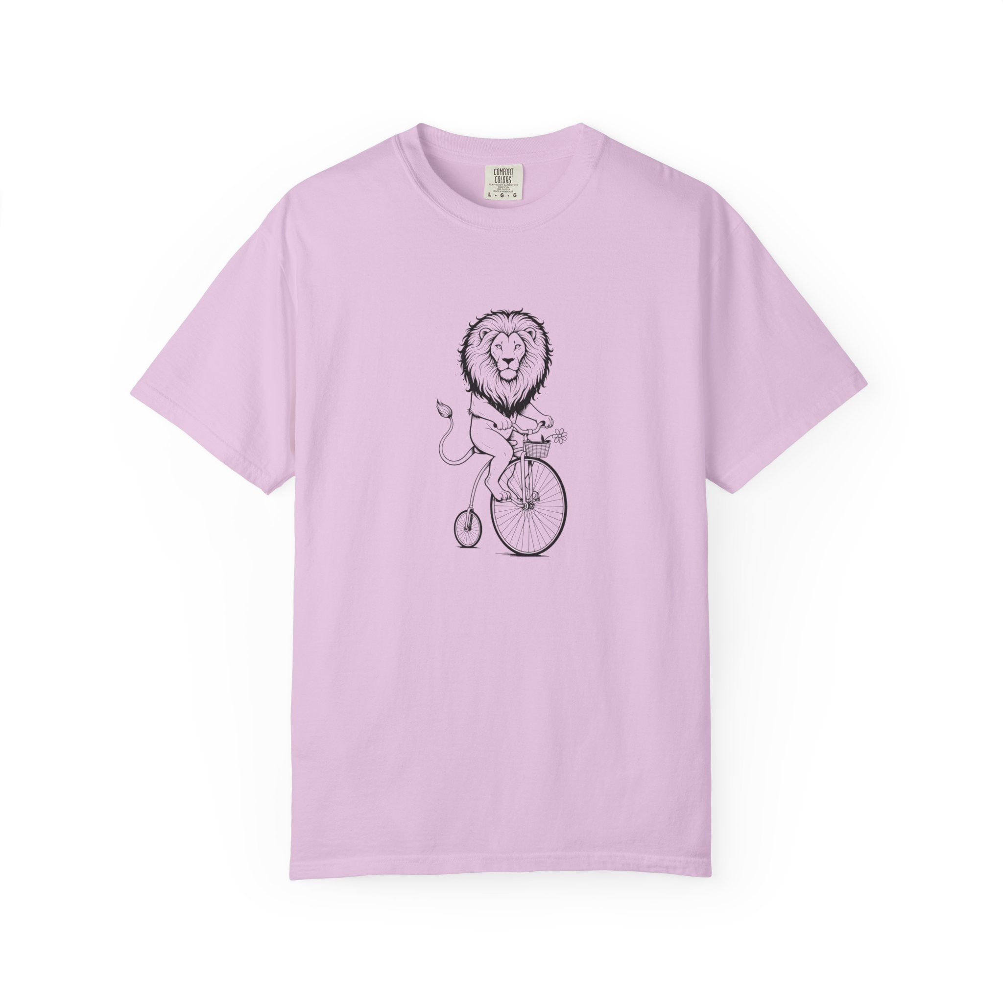 Lion Riding Vintage Penny-farthing Bike T-shirt