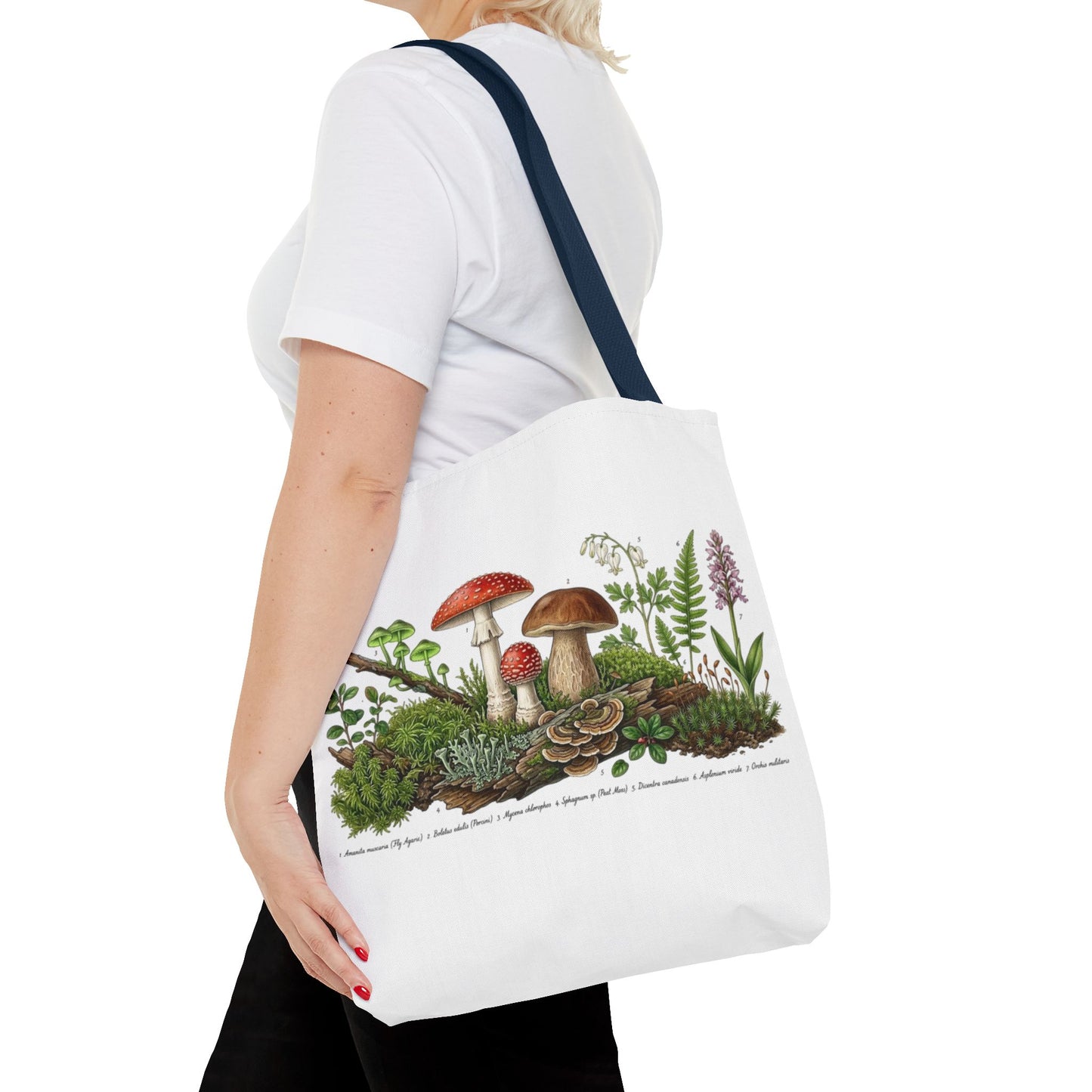 Vintage Mushroom Wildflower Specimen Study Tote Bag