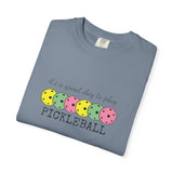 It's a Great Day to Play Pickleball T-Shirt | Colorful Pickleball Paddles Tee