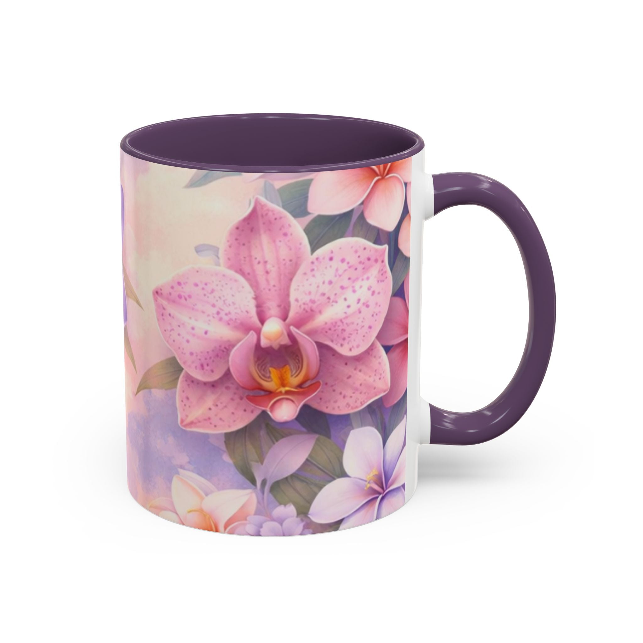 Tropical Orchid Floral Mug | Accent Coffee Mug 11oz 15oz