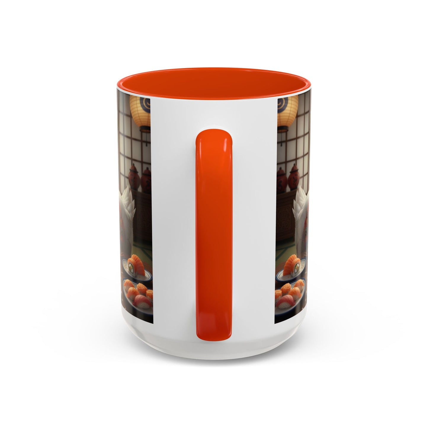 Goose with Sushi Mug | Japanese Tea Room Illustration