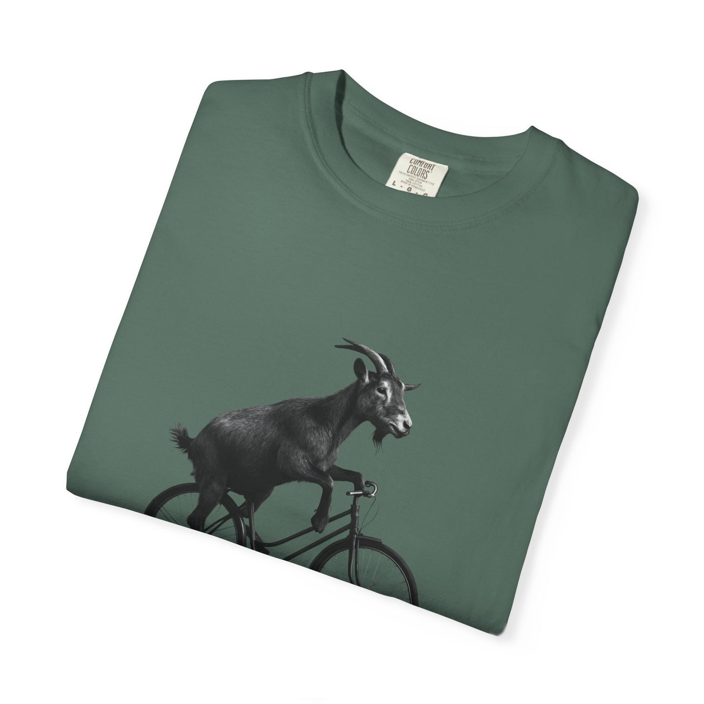Goat Riding Bicycle T-shirt | Funny Animal Bike Tee