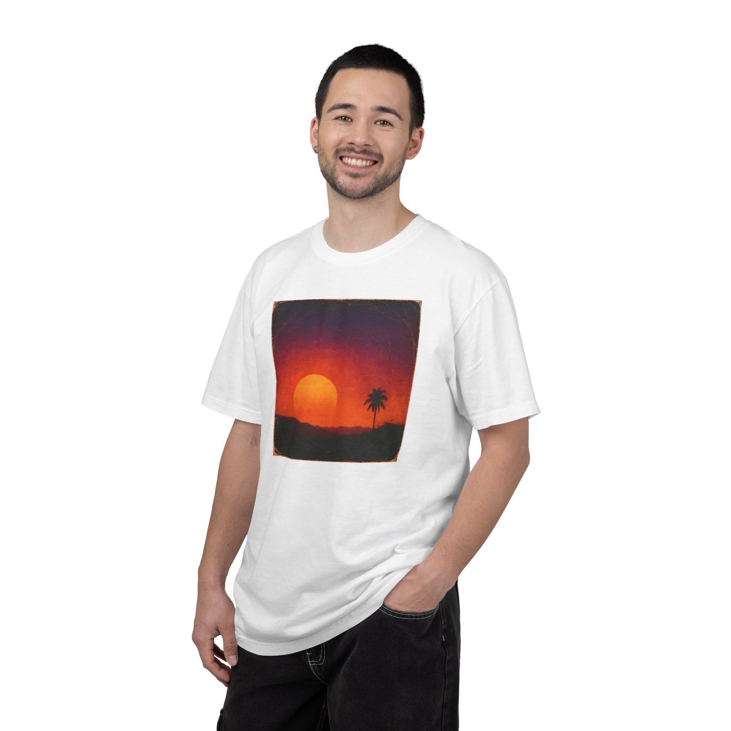 Sunset Palm Silhouette T-shirt | Tropical Sunset Tee