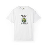 Glass Jar Frog Illustration T-shirt | Frog in Water Jar