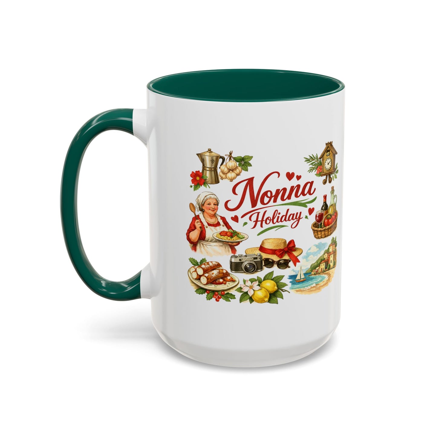 Nonna Holiday mug | Italian grandma kitchen design, vintage food icons