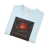 Eternal Voyage Sunset Illustration T-Shirt | Vintage Ocean Scene