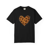 Leopard Print Heart T-shirt | Animal Print Heart Tee