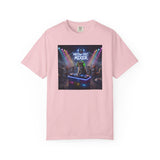 Melodic Mixer DJ Cat T-shirt | Neon Retro Music Party